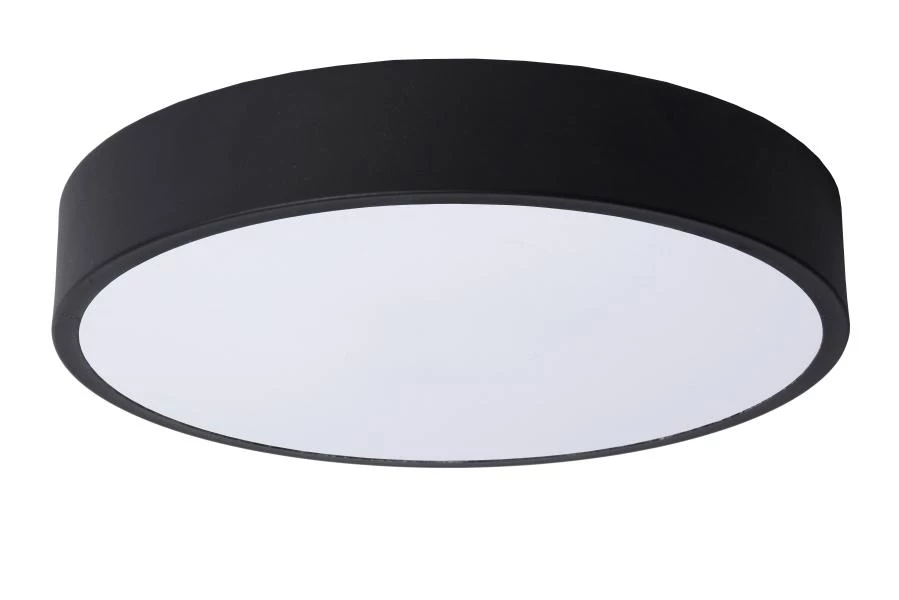 Lucide UNAR - Plafonnière - Ø 30 cm - LED 3 StepDim - 1x18W 2700K - Zwart - uitgezet